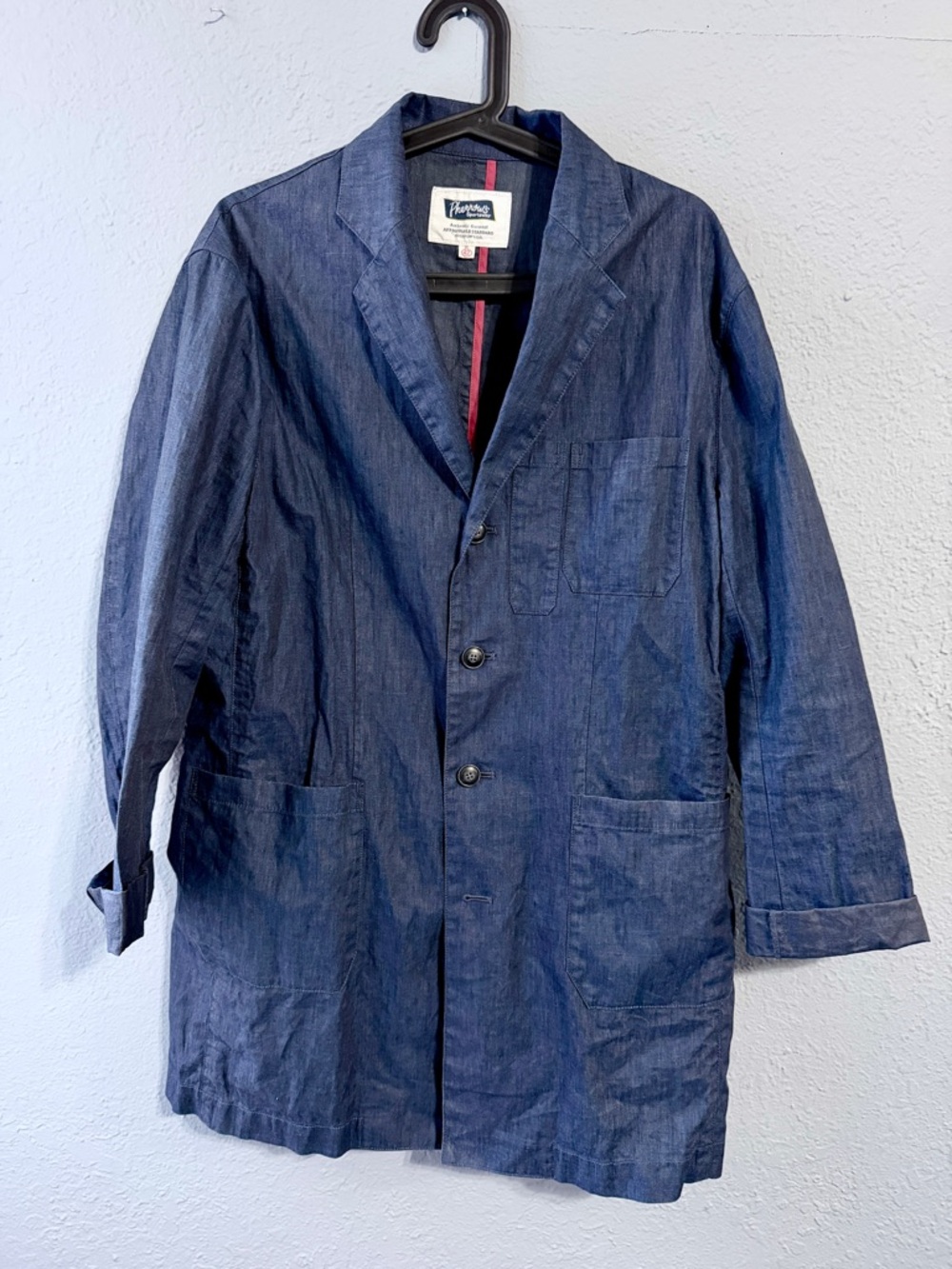 Pherrow’s Sportswear Authentic Denim Linen Long Work Coat